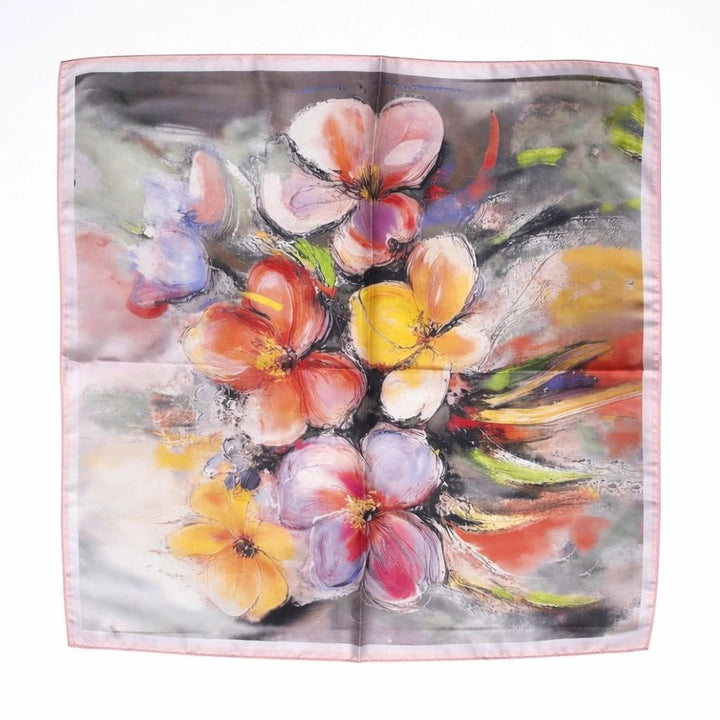 Satin Scarf Flower Pink - BYREN | ÉLINE L’ATELIER - My Milou