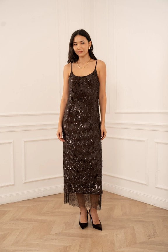 Sequin & Lace Dress Choco - CHOKLATE PARIS - My Milou