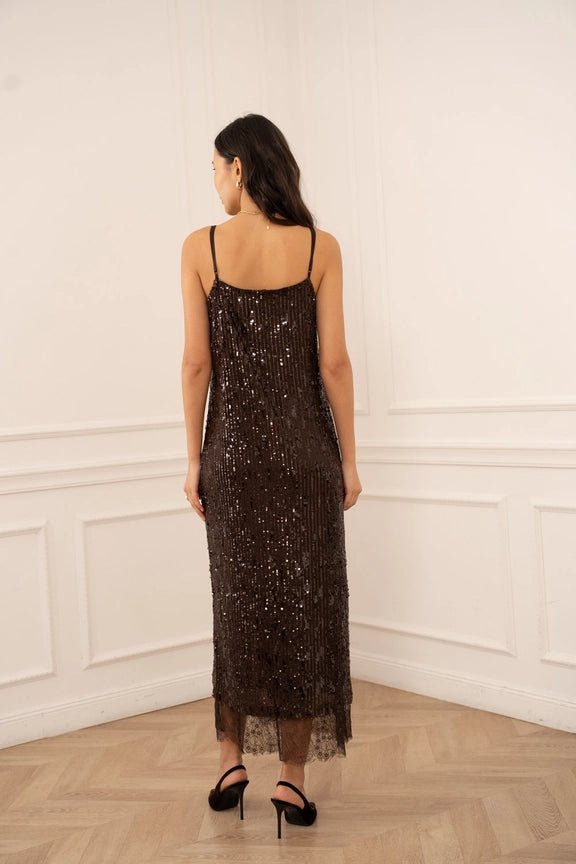 Sequin & Lace Dress Choco - CHOKLATE PARIS - My Milou