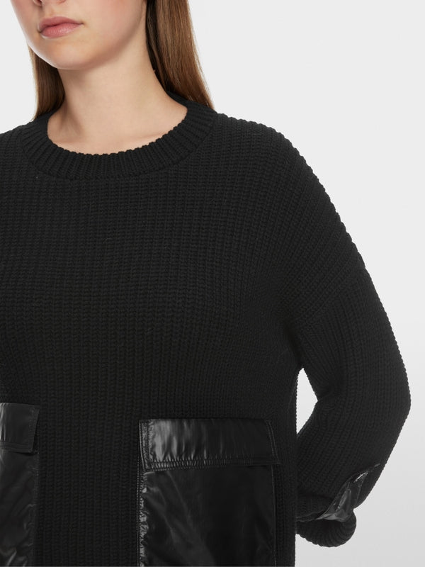 Shiny Patch Sweater Black - Marc Cain - My Milou