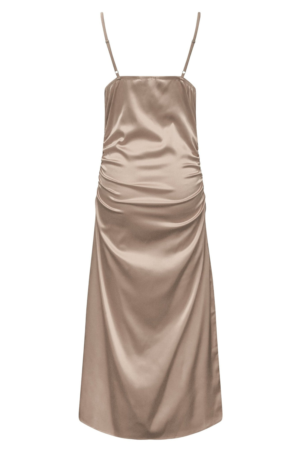 Simone Satin Mekko Champagne - A - VIEW - My Milou