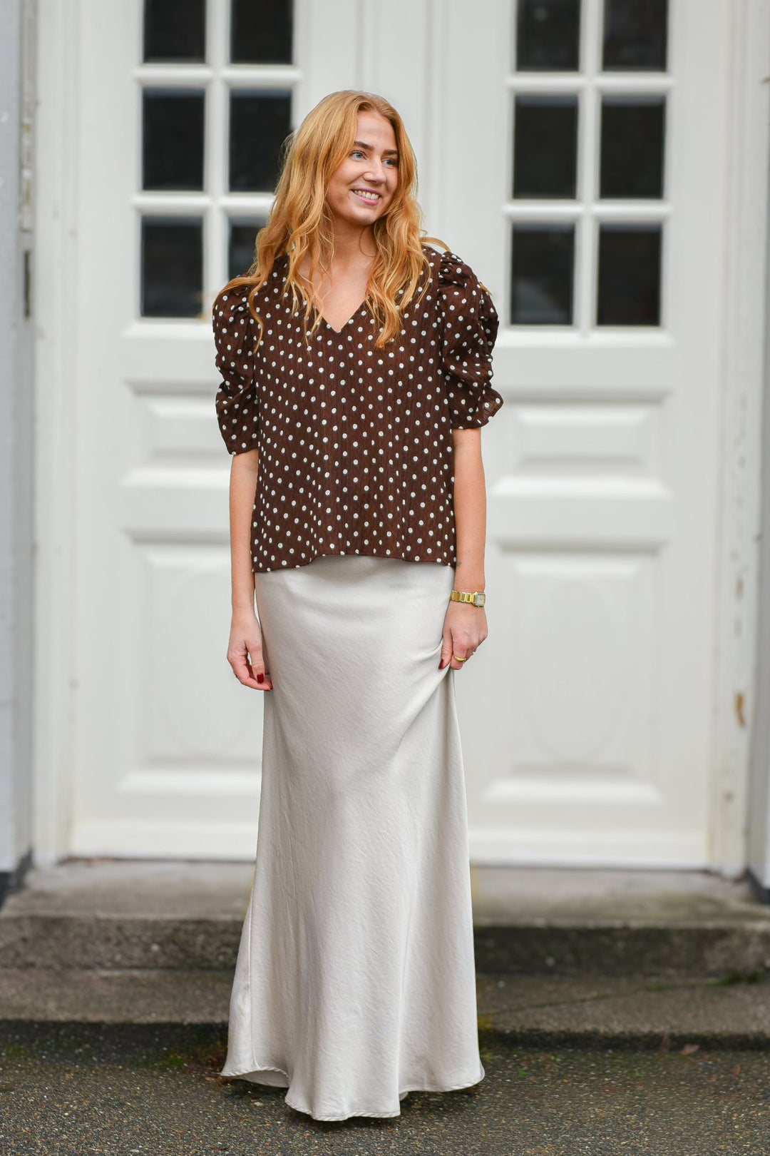 Sinderella Pusero Brown With White Dots - A - VIEW - My Milou