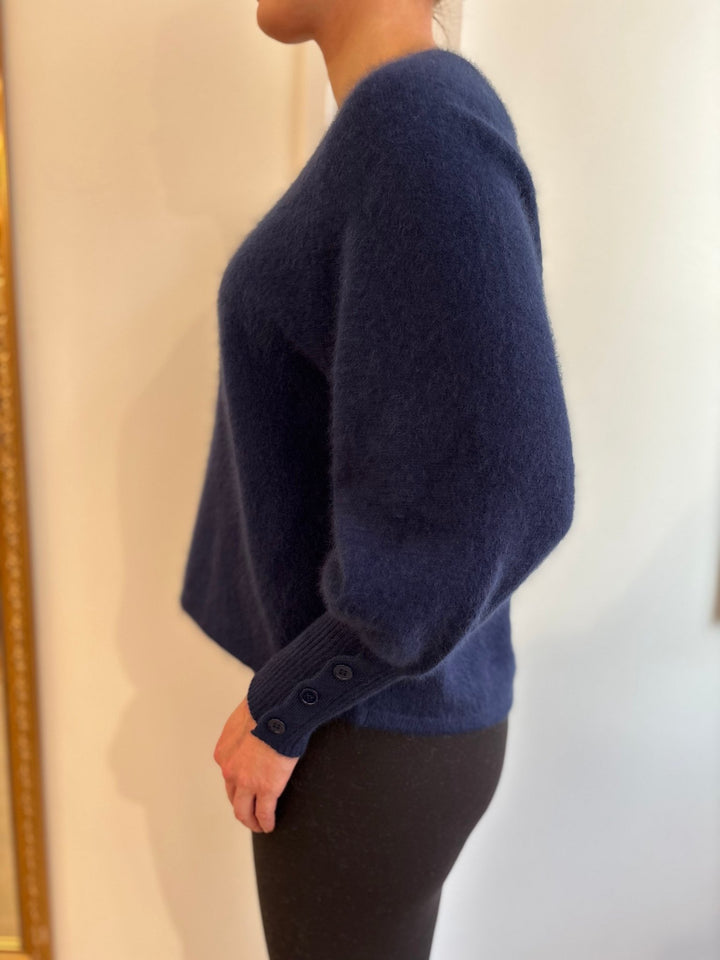Soft Balloon Sleeve Neule Blue - Estheme Cachemire - My Milou