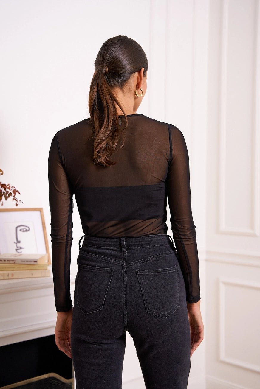 Stretch Mesh Pusero Black - CHOKLATE PARIS - My Milou