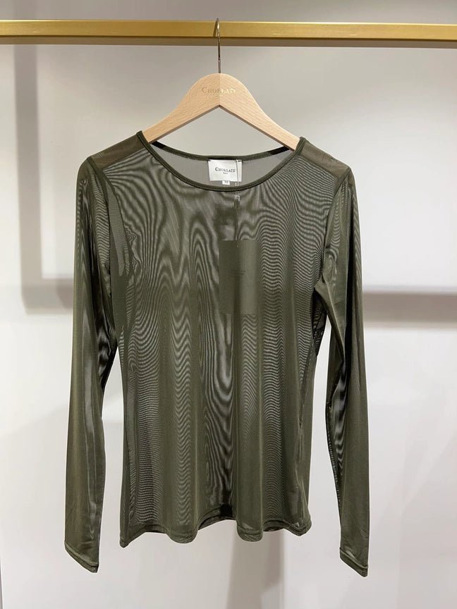 Stretch Mesh Pusero Khaki - CHOKLATE PARIS - My Milou