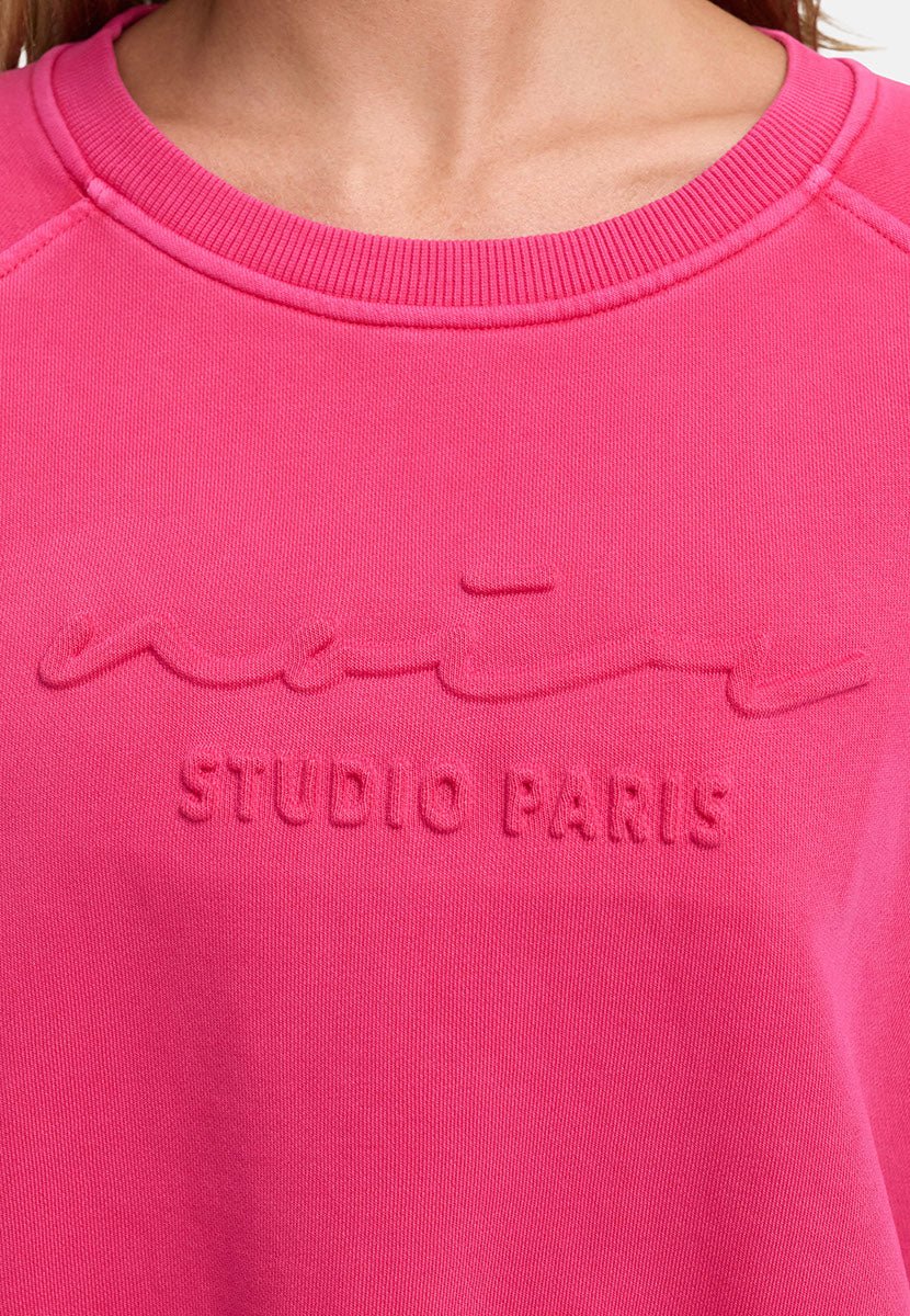 Sweatshirt in Garment - Dye Logo Pink - CATNOIR - My Milou