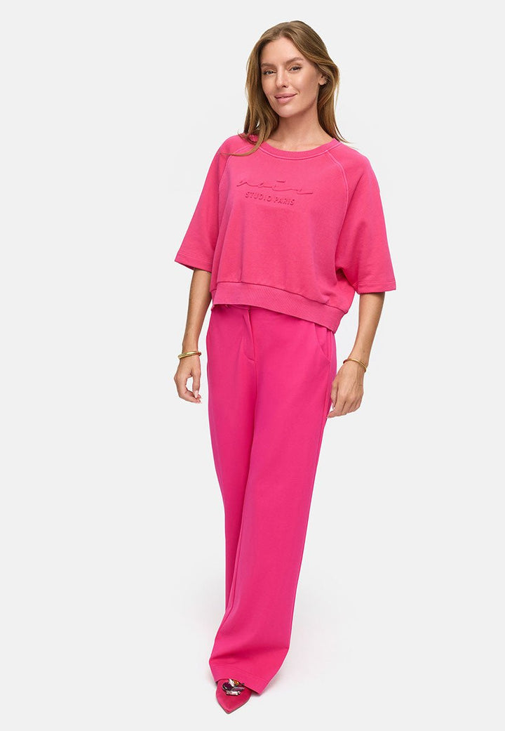 Sweatshirt in Garment - Dye Logo Pink - CATNOIR - My Milou