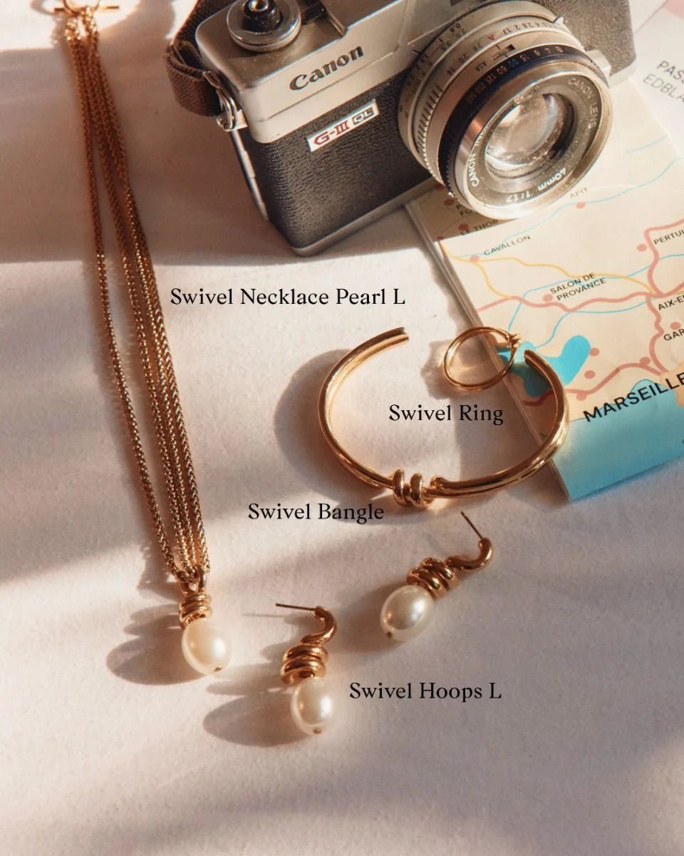 Swivel Pearl Korvakorut L Gold - EDBLAD - My Milou