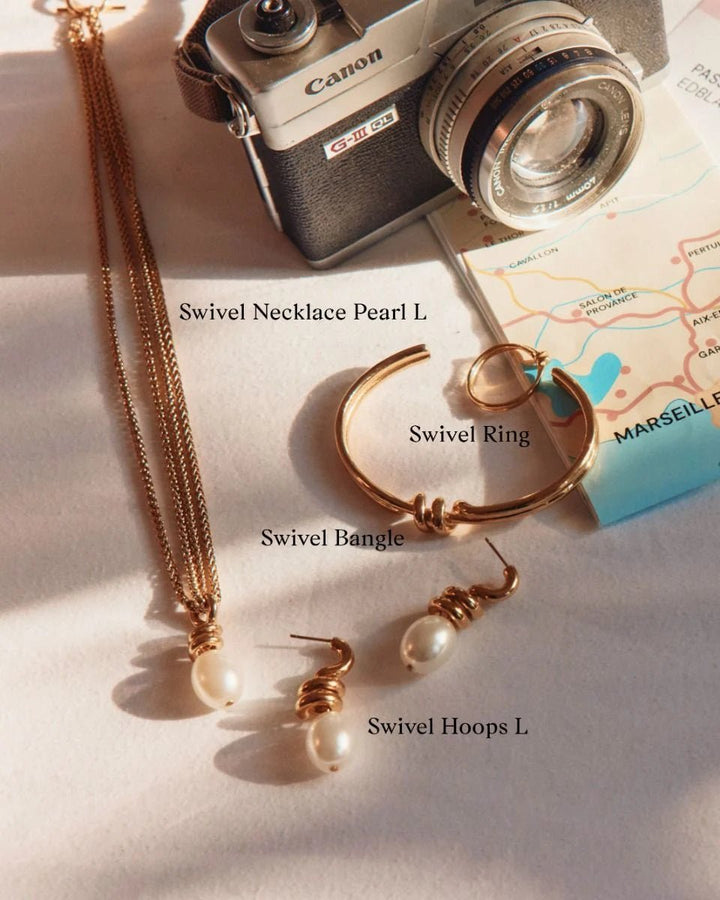 Swivel Pearl Korvakorut L Gold - EDBLAD - My Milou