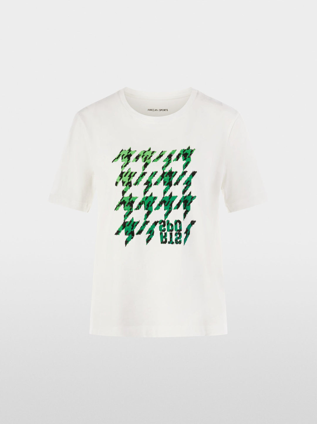 T-Shirt with Checkered Print Off White - Marc Cain - My Milou