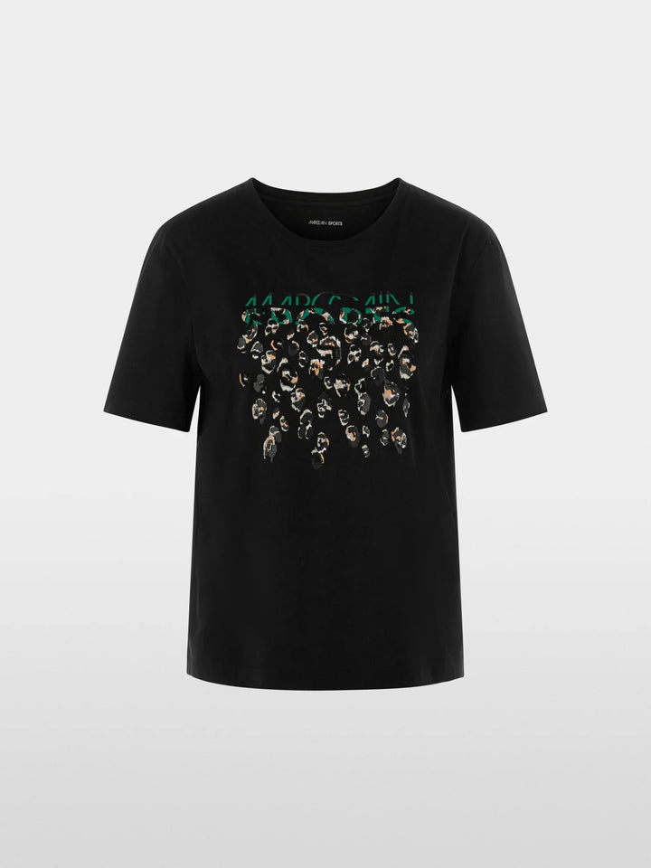 T-Shirt With Greo Print Black - Marc Cain - My Milou