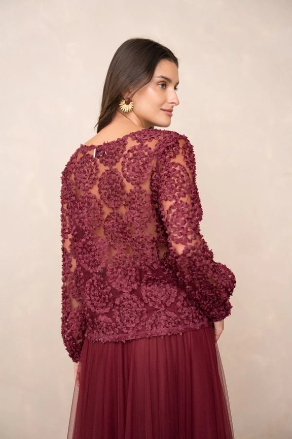 Textured Rosette Pusero Bordeaux - CHOKLATE PARIS - My Milou