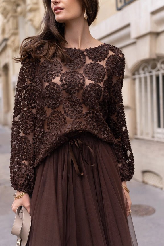 Textured Rosette Pusero Choco - CHOKLATE PARIS - My Milou