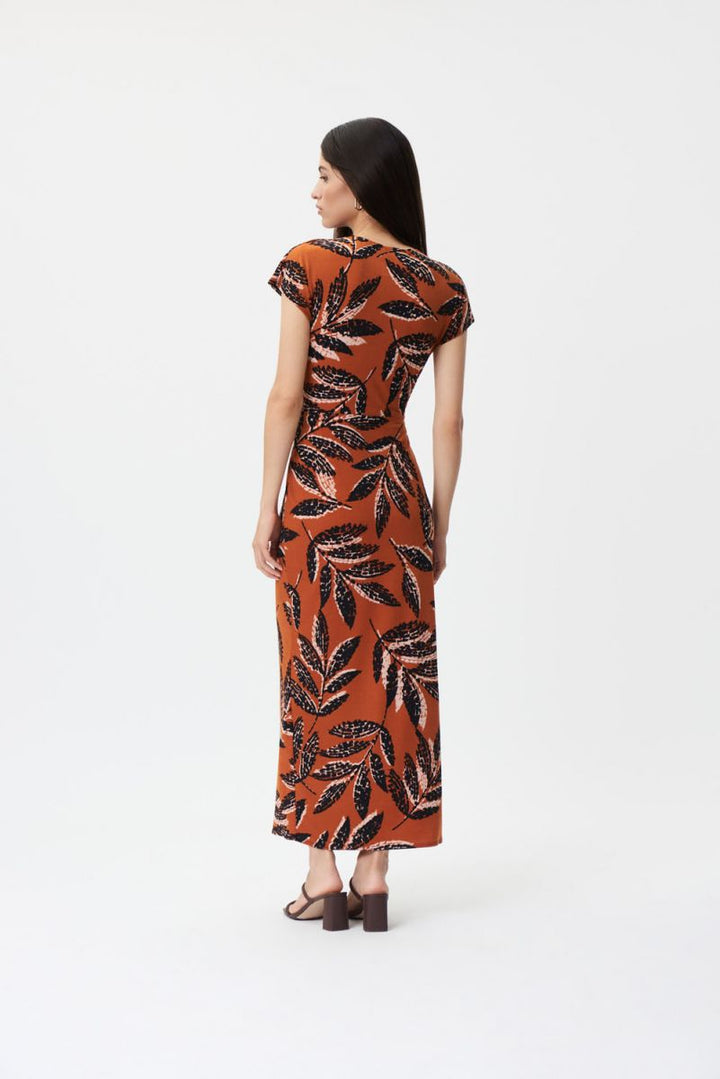 Tropical Print Wrap Mekko Rust/Multi - Joseph Ribkoff - My Milou