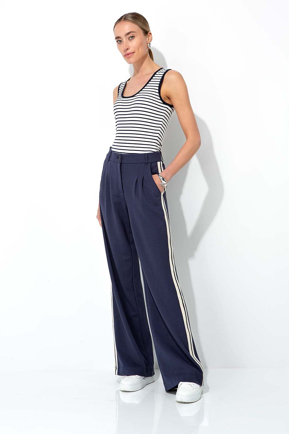 Trousers in Heavy Jersey Navy - CATNOIR - My Milou