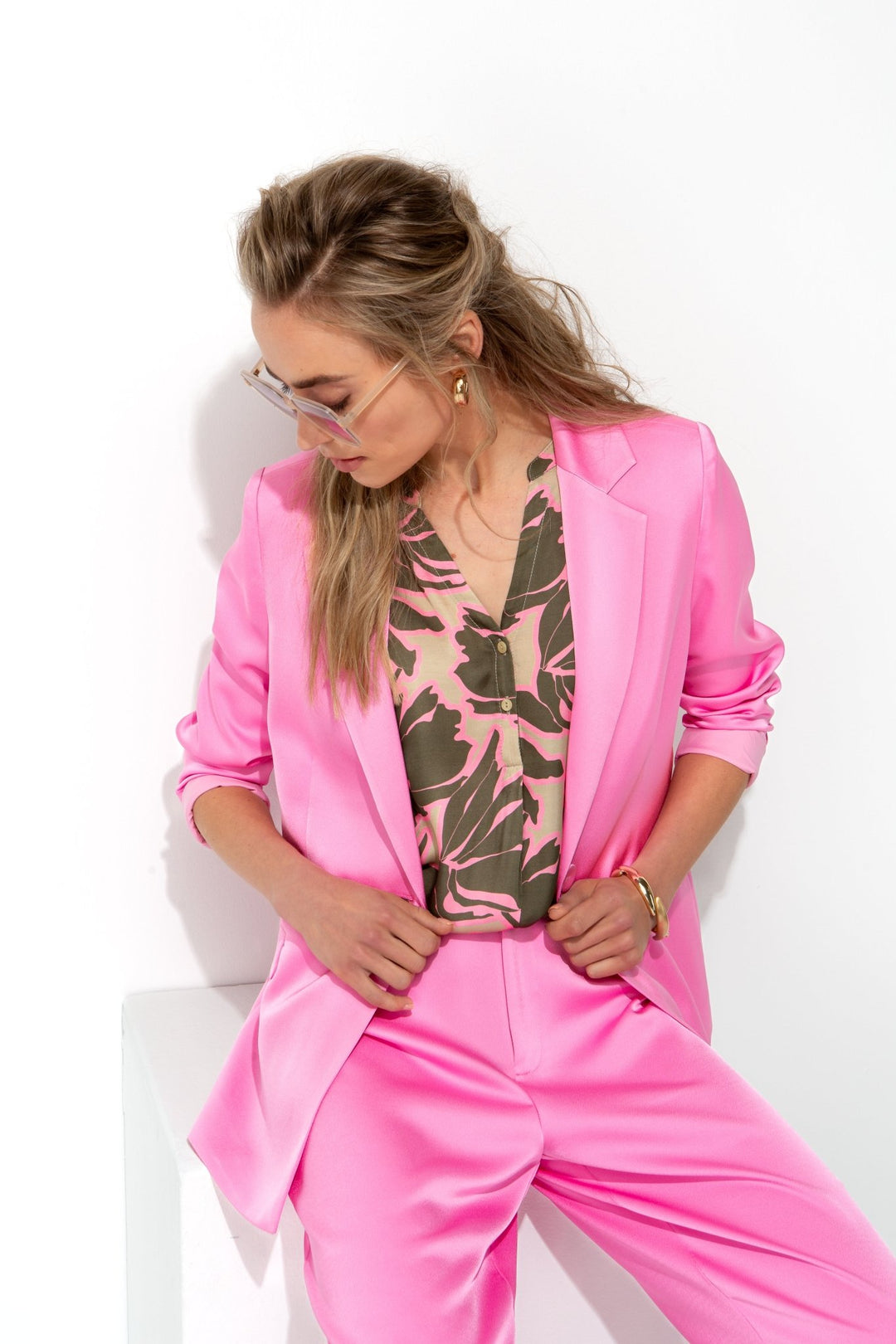 Trousers in Satin Soft Pink - CATNOIR - My Milou