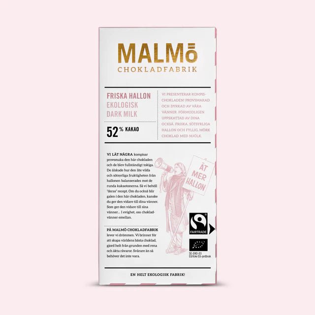Vadelmasuklaa 52% - Malmö Chokladfabrik - My Milou