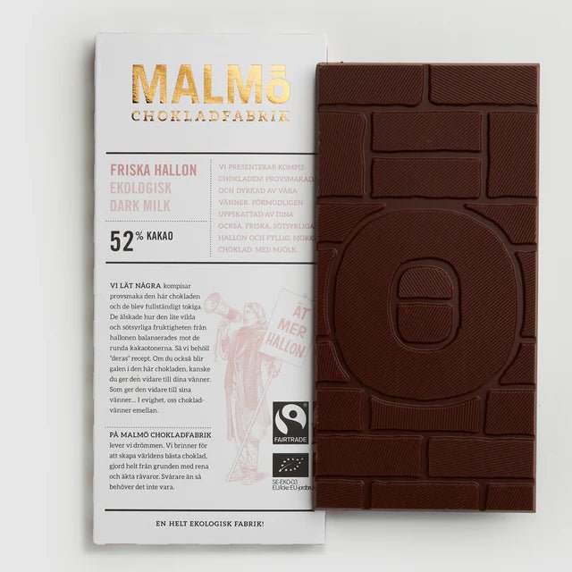 Vadelmasuklaa 52% - Malmö Chokladfabrik - My Milou