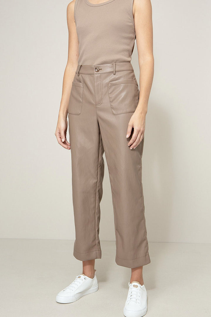 Vegan Leather Housut Taupe - CATNOIR - My Milou
