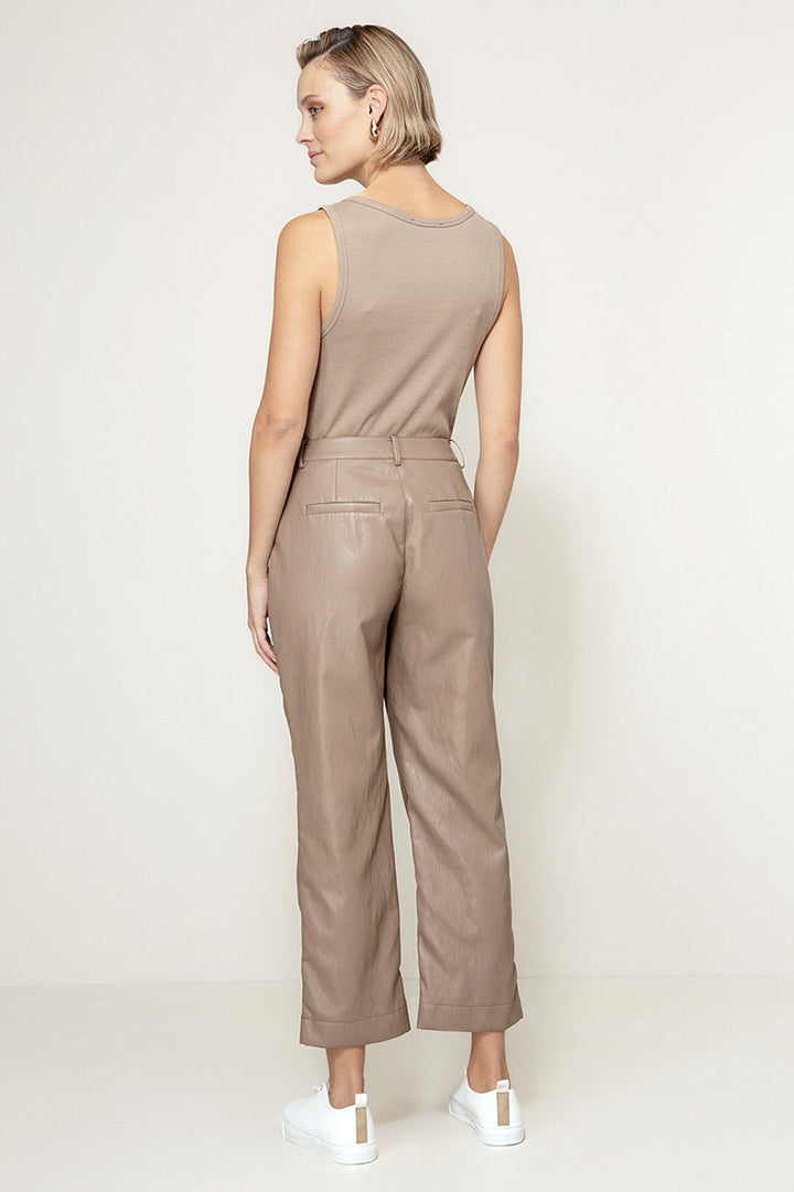 Vegan Leather Housut Taupe - CATNOIR - My Milou