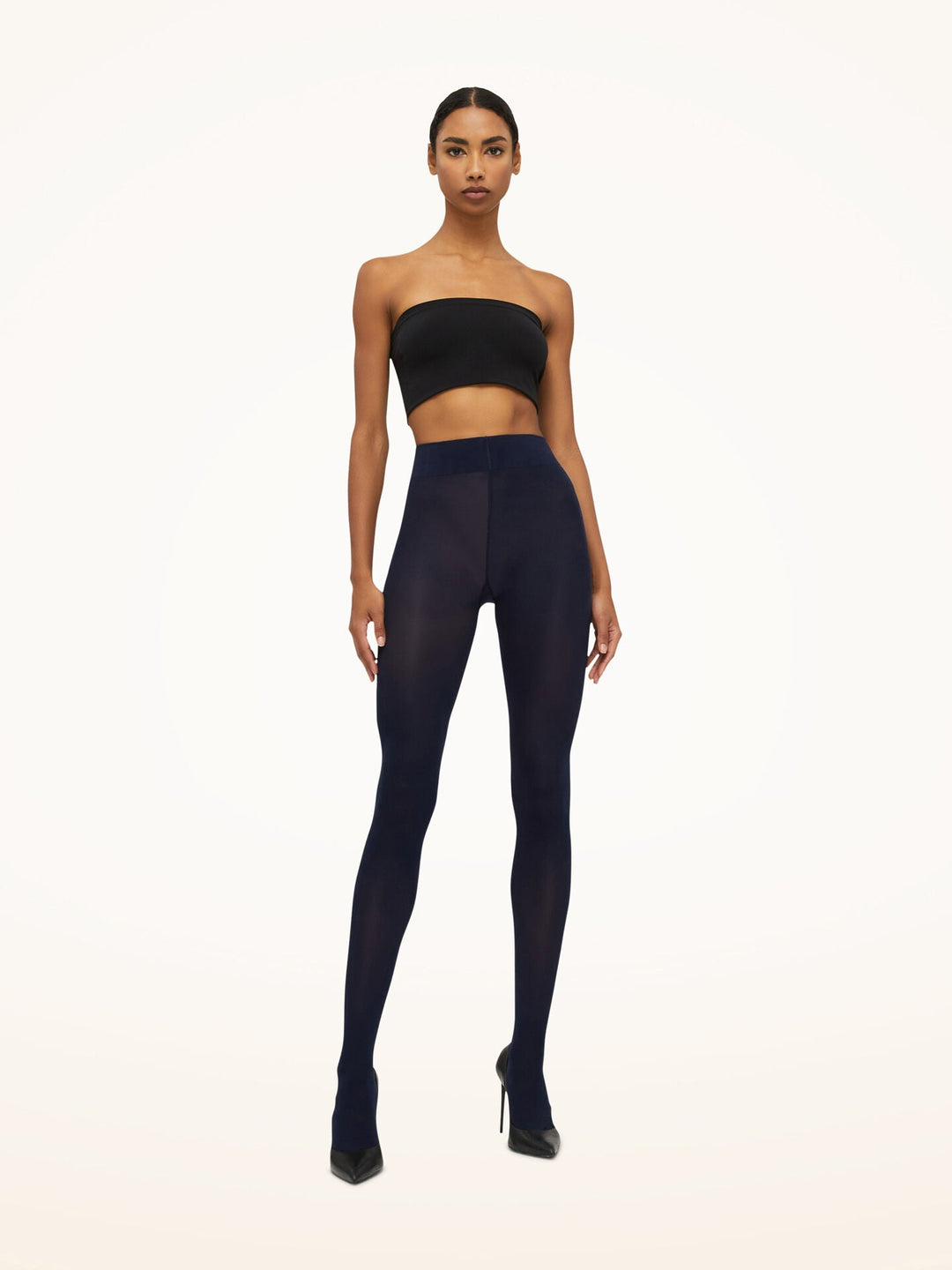 Velvet de Luxe 66 Tights Navy - Wolford - My Milou