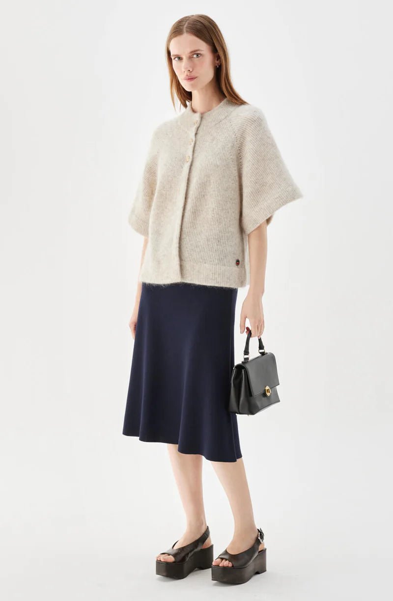 Vilanie Short - Sleeve Mohair Neuletakki Sandstorm - Busnel - My Milou