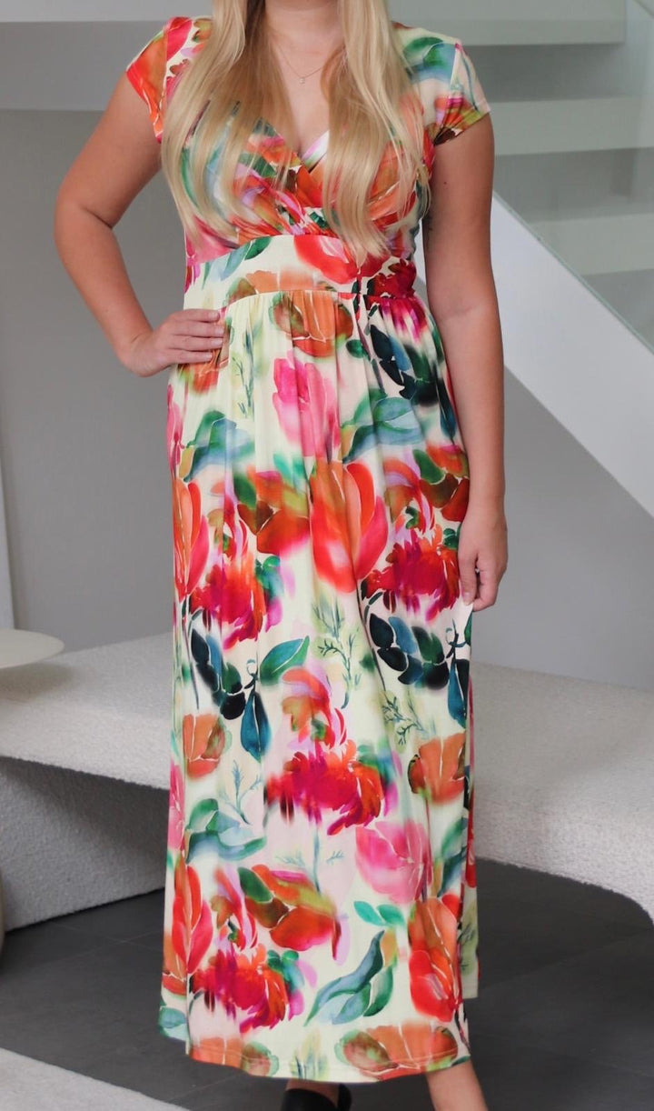 Watercolor Bloom Maxi Mekko - Niccolei - My Milou