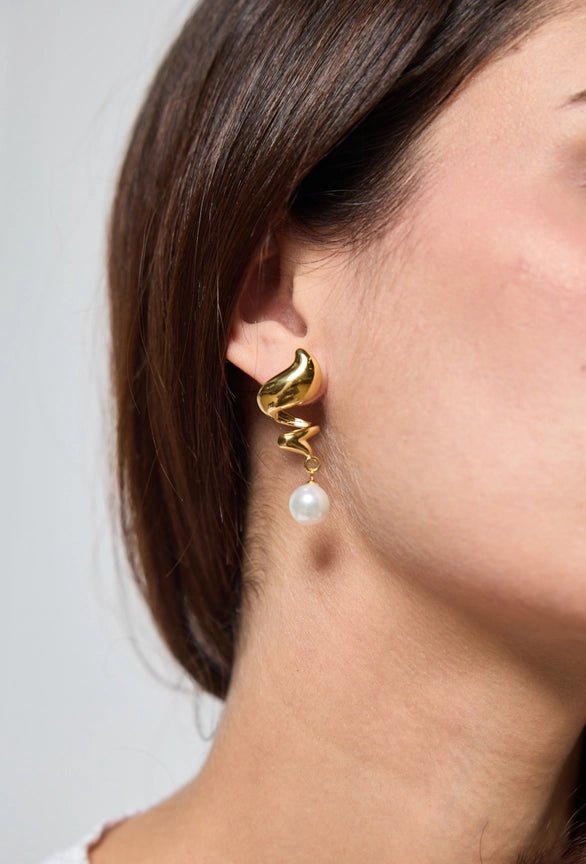 Wave Pearl Korvakorut Gold - BYREN | ÉLINE L’ATELIER - My Milou
