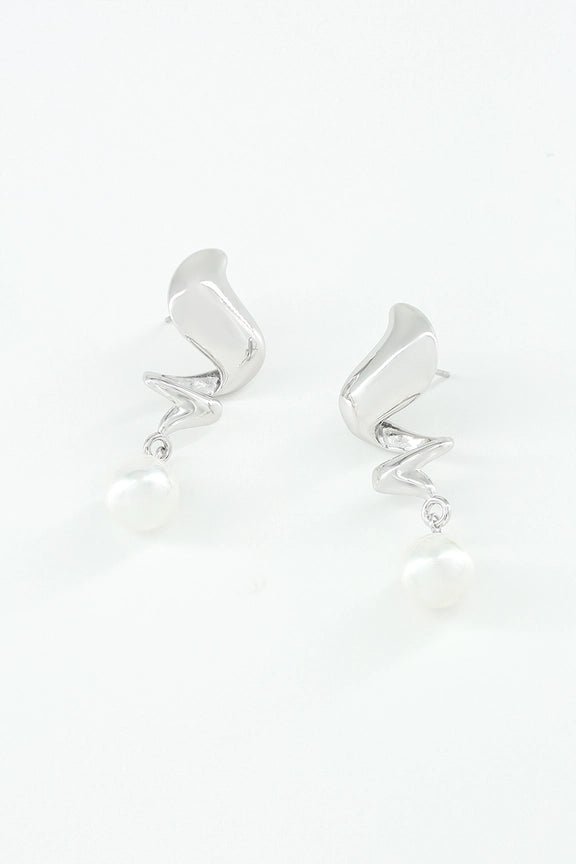 Wave Pearl Korvakorut Silver - BYREN | ÉLINE L’ATELIER - My Milou