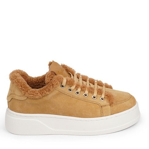 Zanja Shearling Low Sneakers Warm Taupe - Lovelies Studio - My Milou