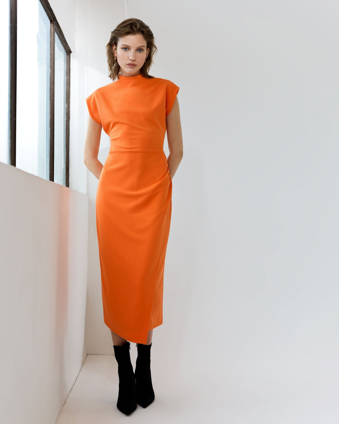 Zion Textured Jersey Mekko Orange - French Connection - My Milou